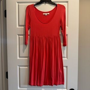 Forever 21 Red Casual 3/4 Sleeve Sundress